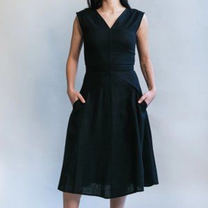 Field Day Black Linen Xena dress